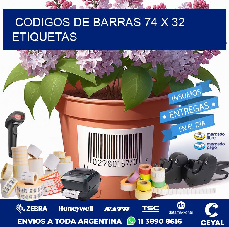 codigos de barras 74 x 32 etiquetas
