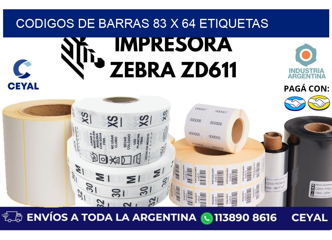 codigos de barras 83 x 64 etiquetas