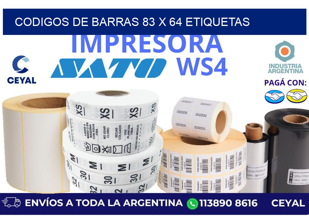 codigos de barras 83 x 64 etiquetas
