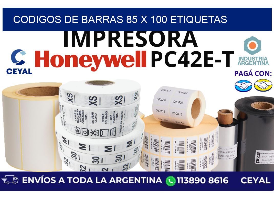 codigos de barras 85 x 100 etiquetas