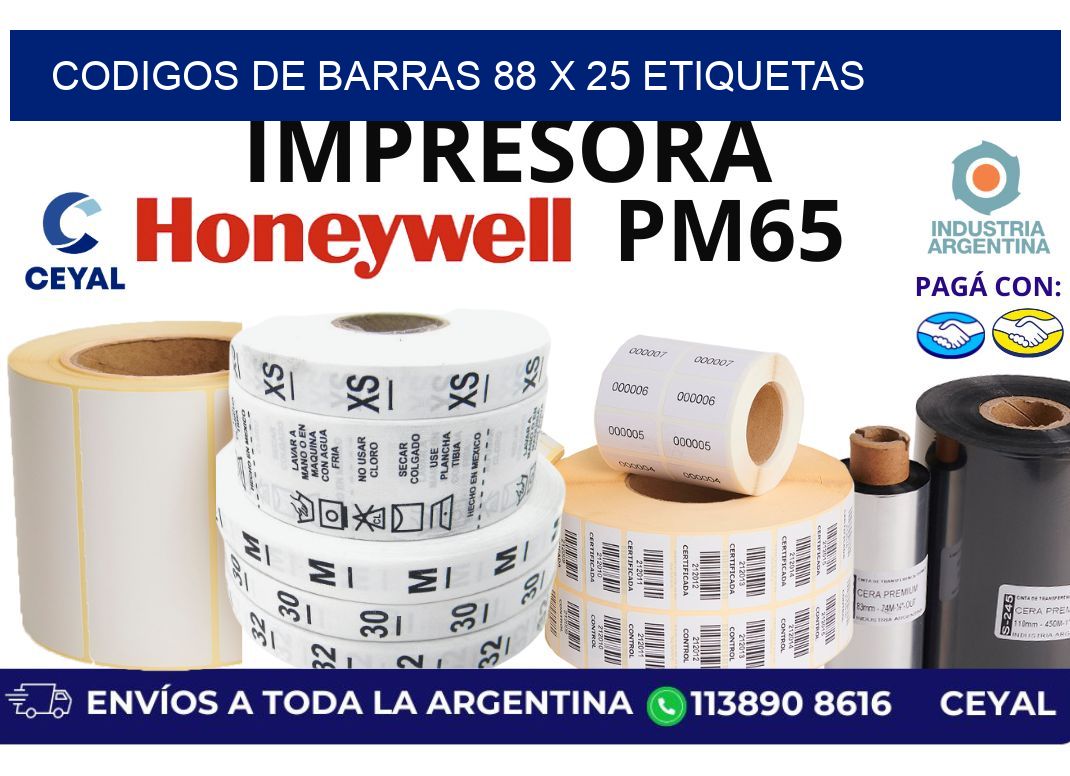 codigos de barras 88 x 25 etiquetas