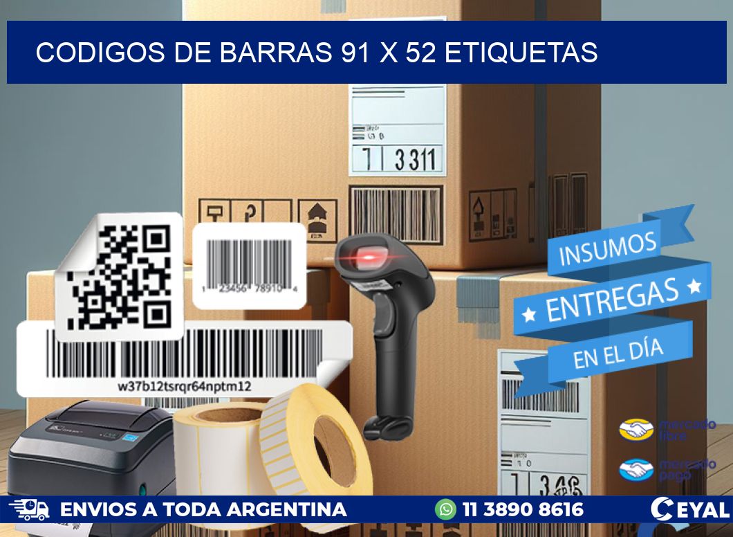 codigos de barras 91 x 52 etiquetas