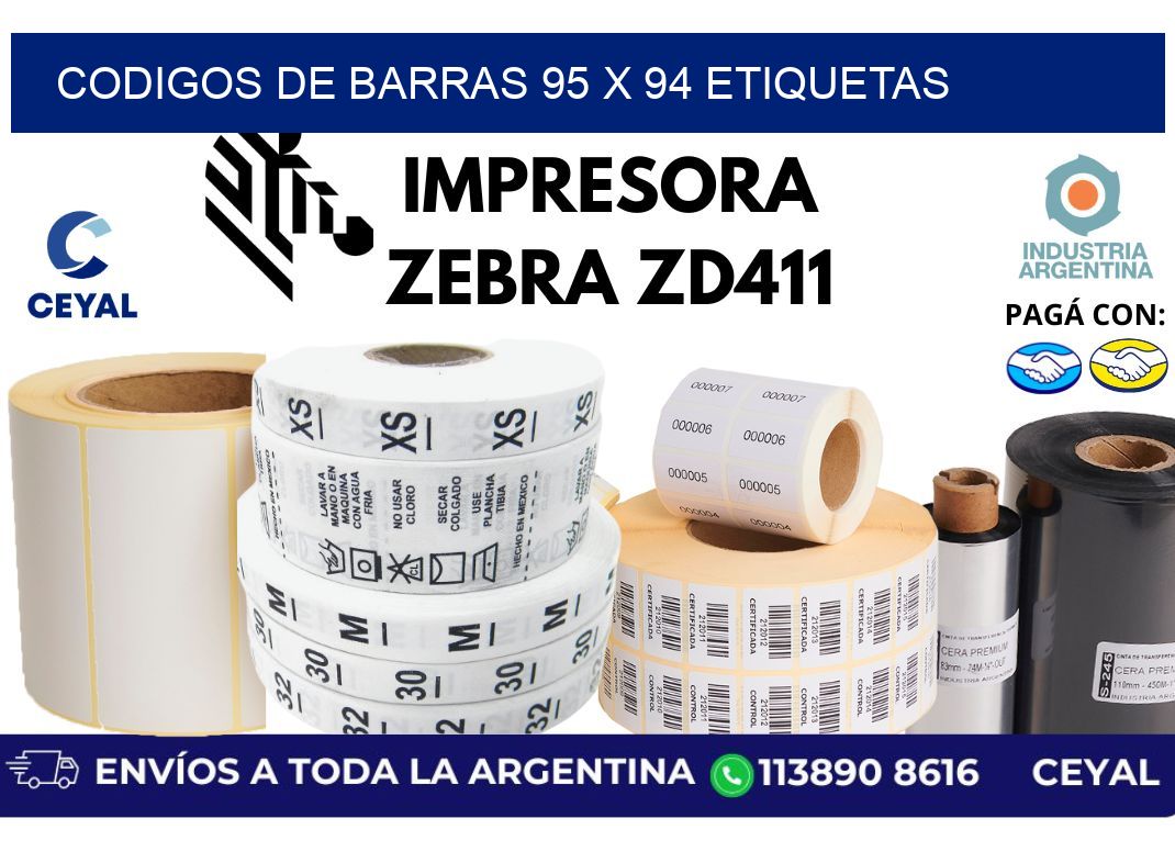 codigos de barras 95 x 94 etiquetas