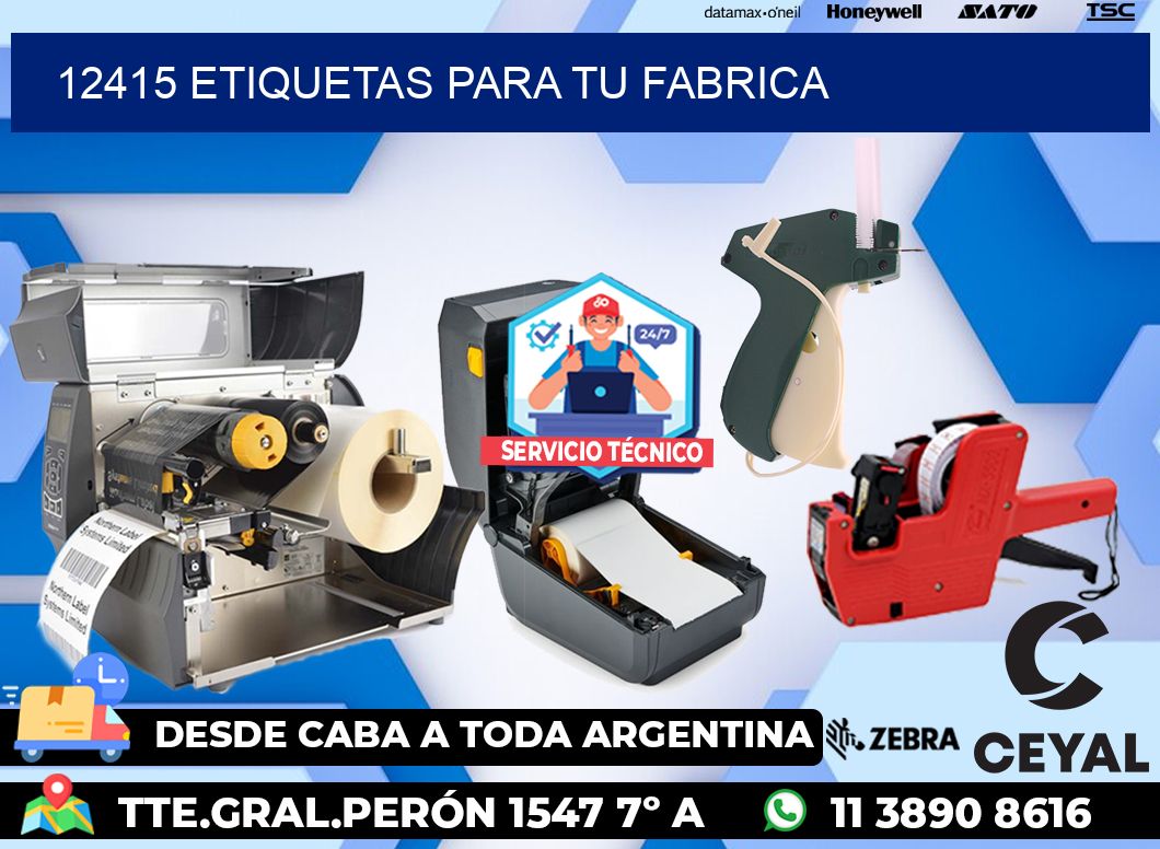 12415 etiquetas para tu fabrica