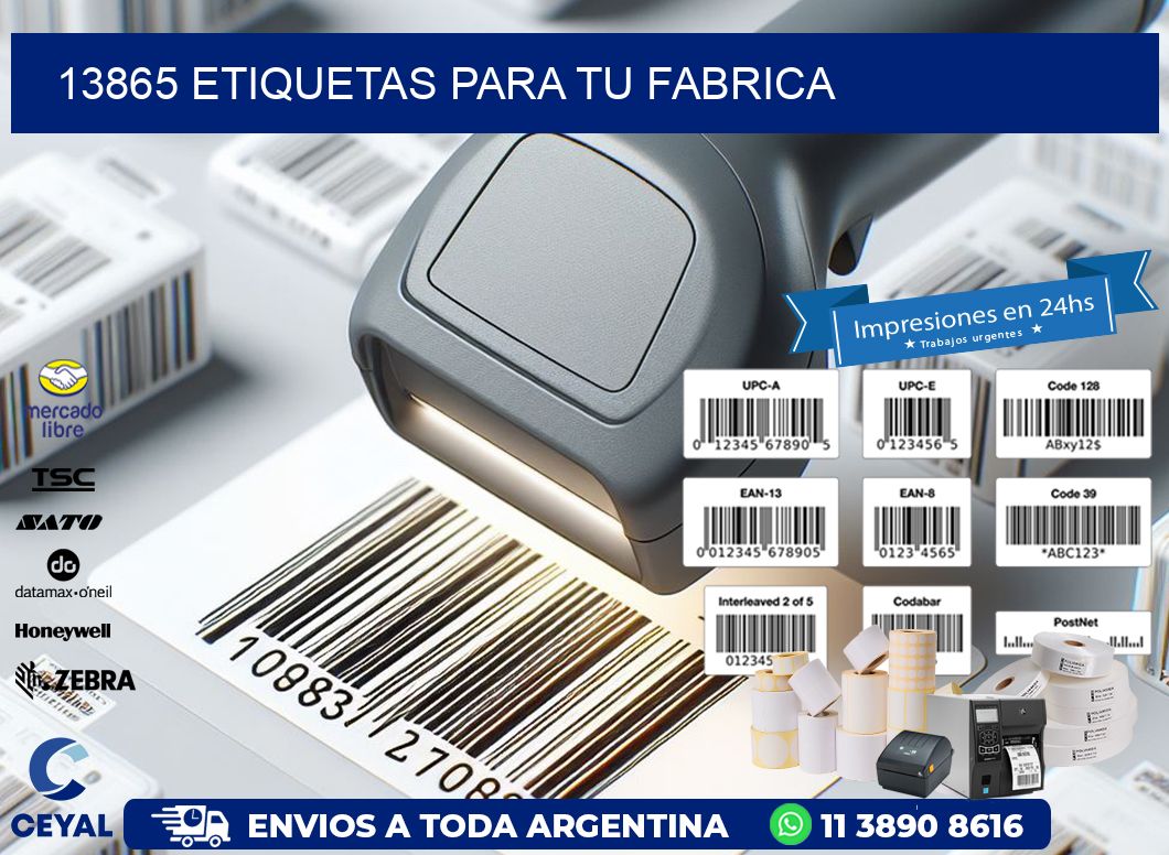 13865 etiquetas para tu fabrica