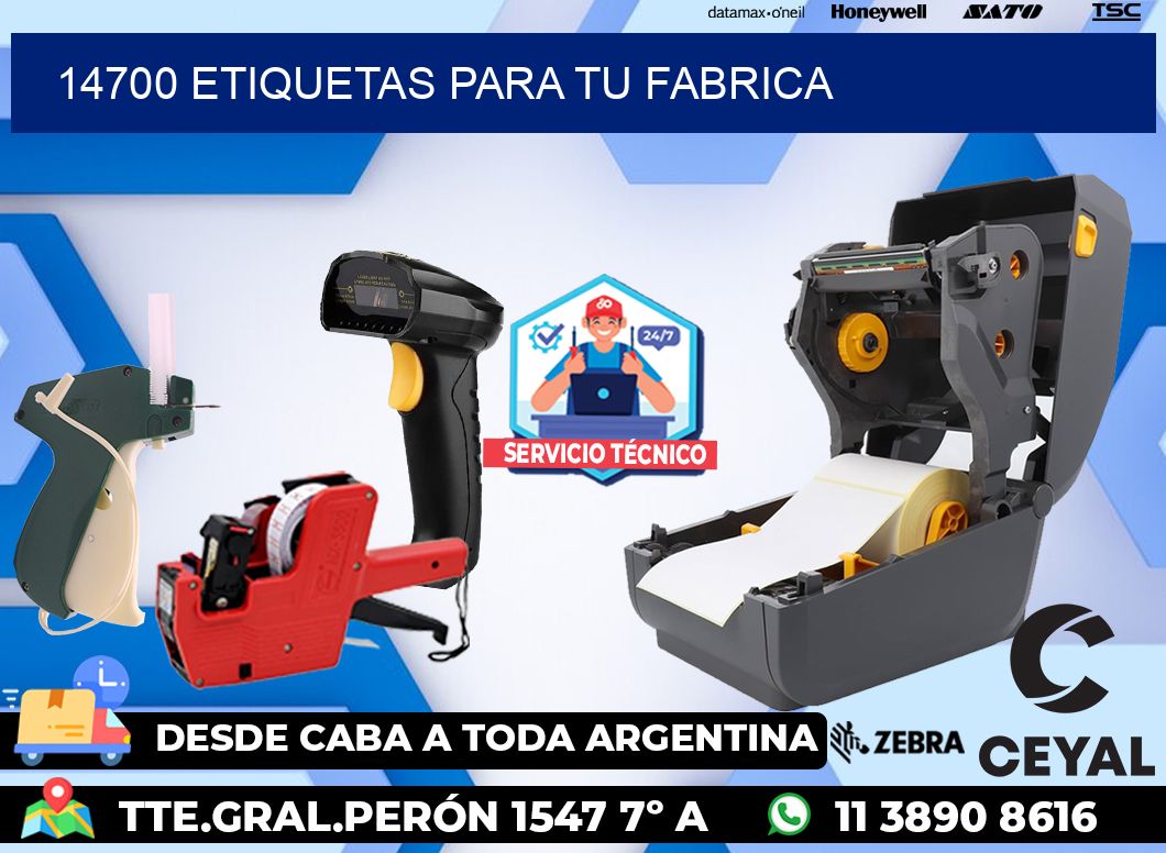 14700 etiquetas para tu fabrica