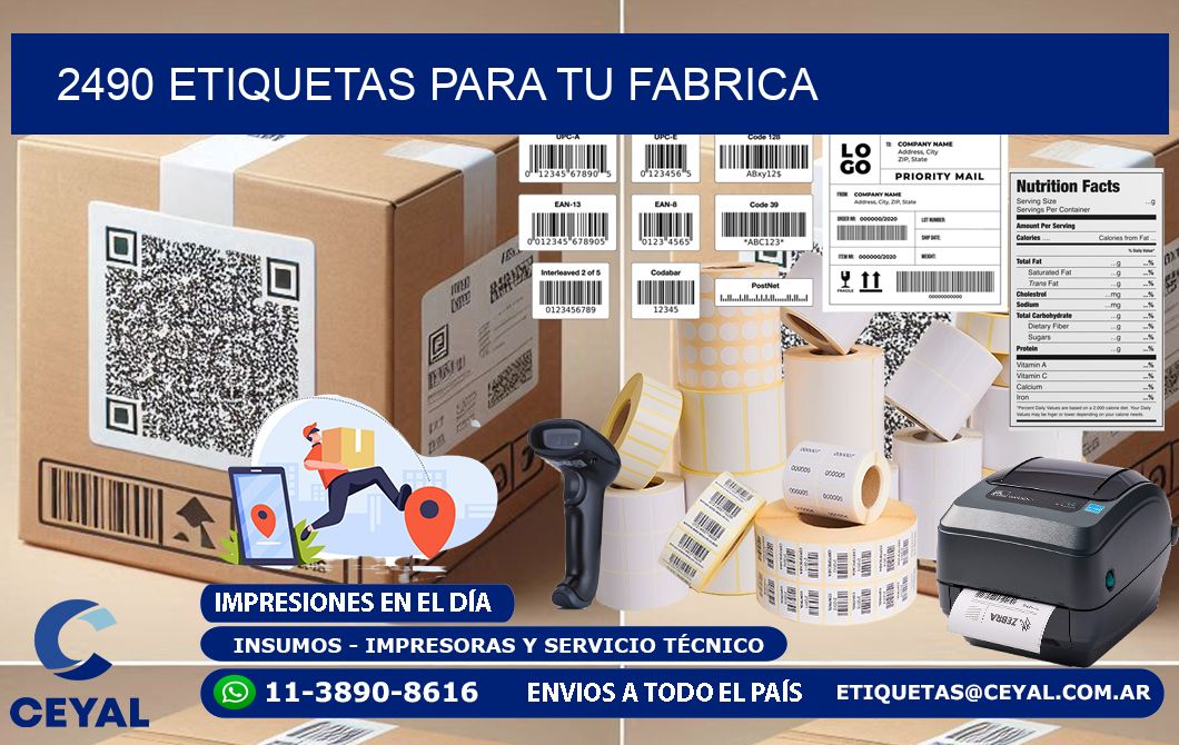 2490 etiquetas para tu fabrica