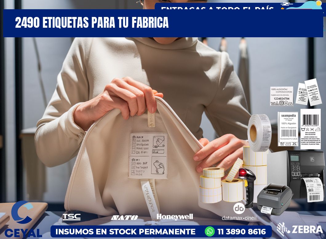 2490 etiquetas para tu fabrica