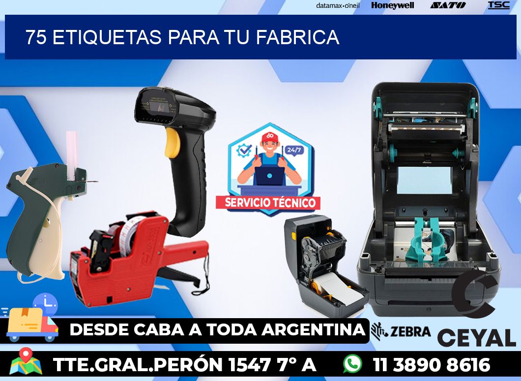 75 etiquetas para tu fabrica