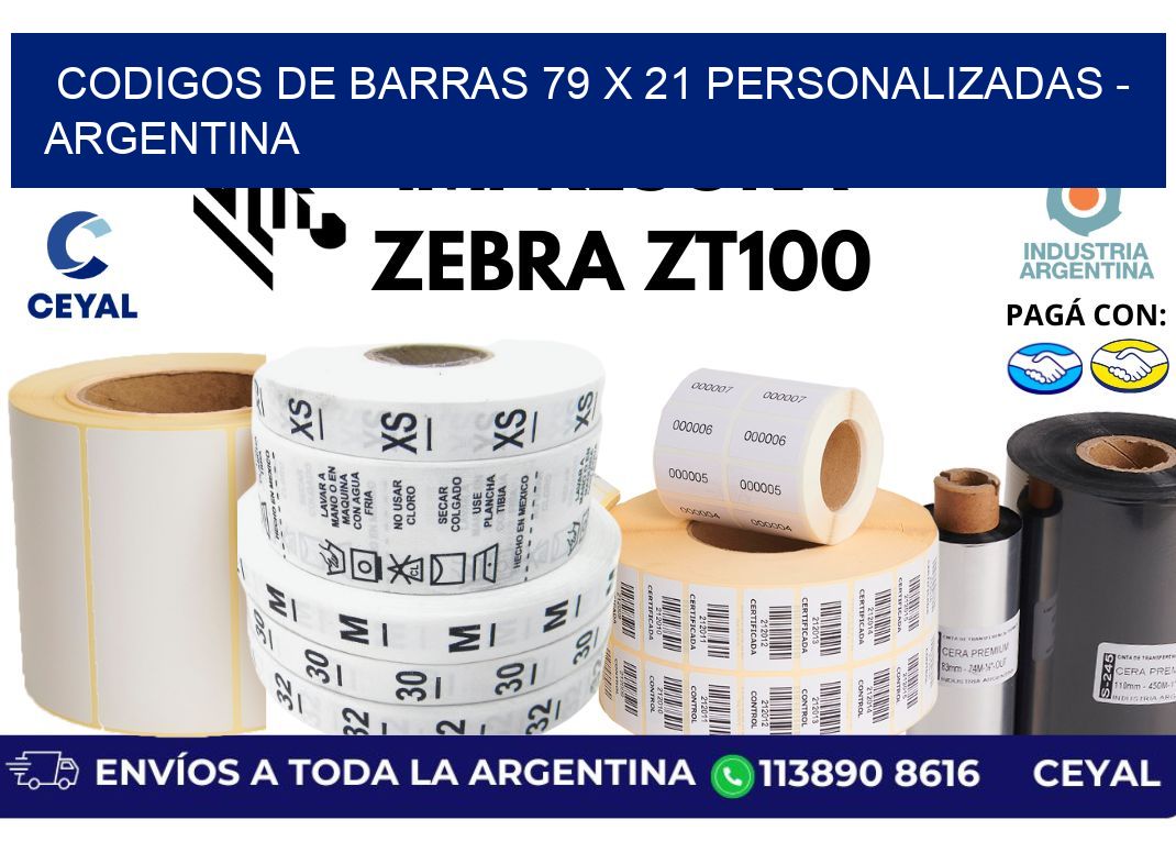 codigos de barras 79 x 21 personalizadas – Argentina