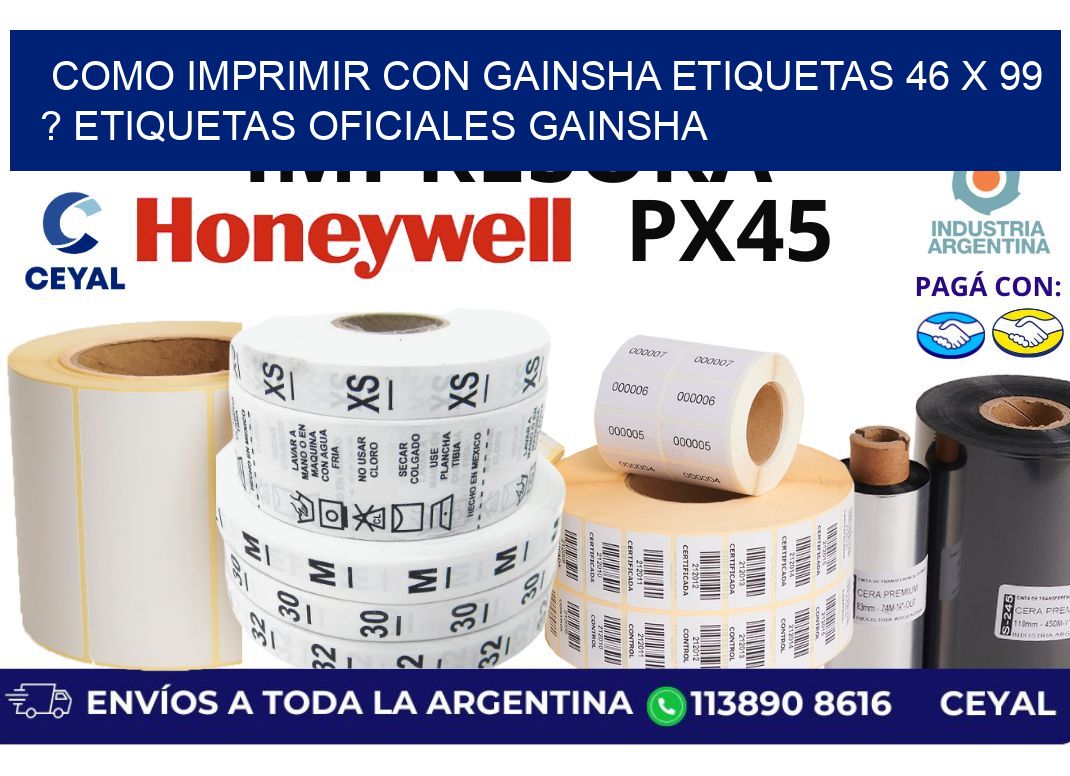 como imprimir con gainsha etiquetas 46 x 99 ? etiquetas oficiales gainsha