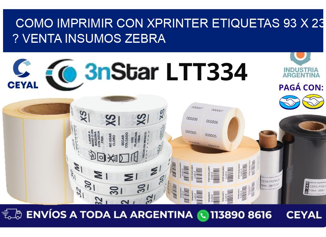 como imprimir con xprinter etiquetas 93 x 23 ? venta insumos zebra