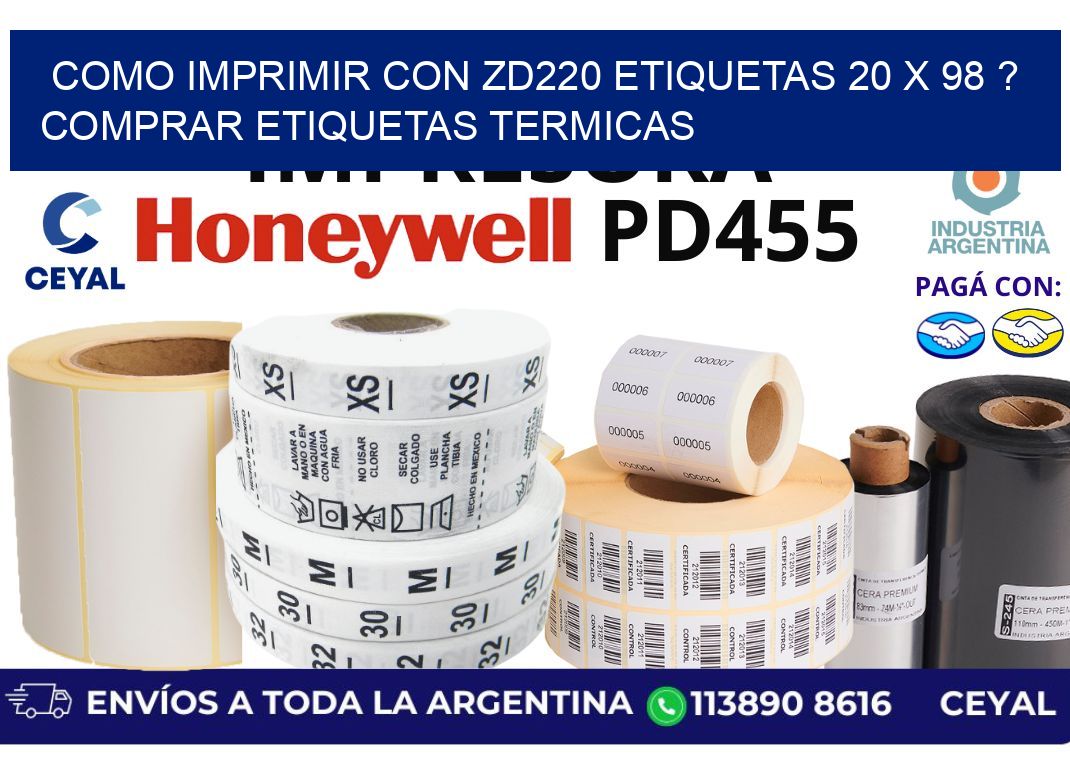 como imprimir con zd220 etiquetas 20 x 98 ? Comprar Etiquetas termicas