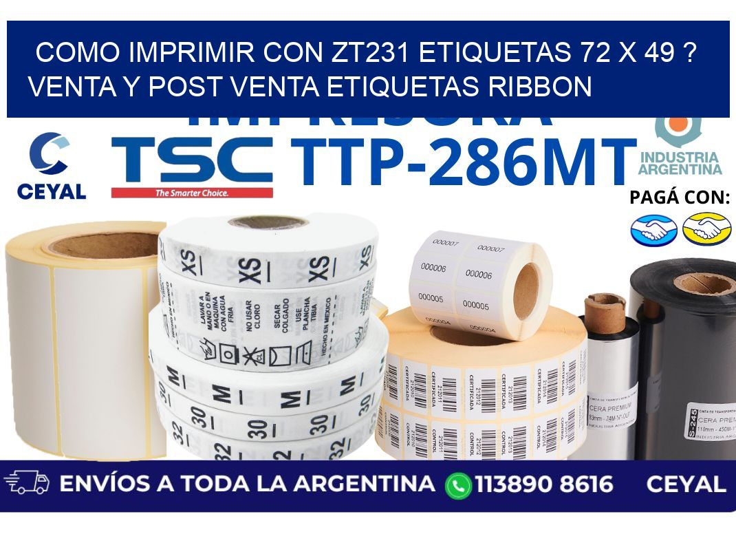 como imprimir con zt231 etiquetas 72 x 49 ? Venta y post venta etiquetas ribbon