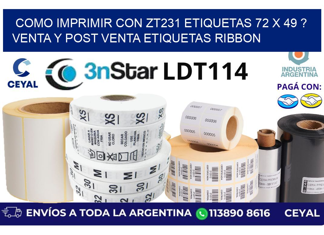 como imprimir con zt231 etiquetas 72 x 49 ? Venta y post venta etiquetas ribbon