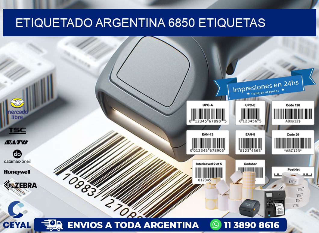 etiquetado argentina 6850 etiquetas