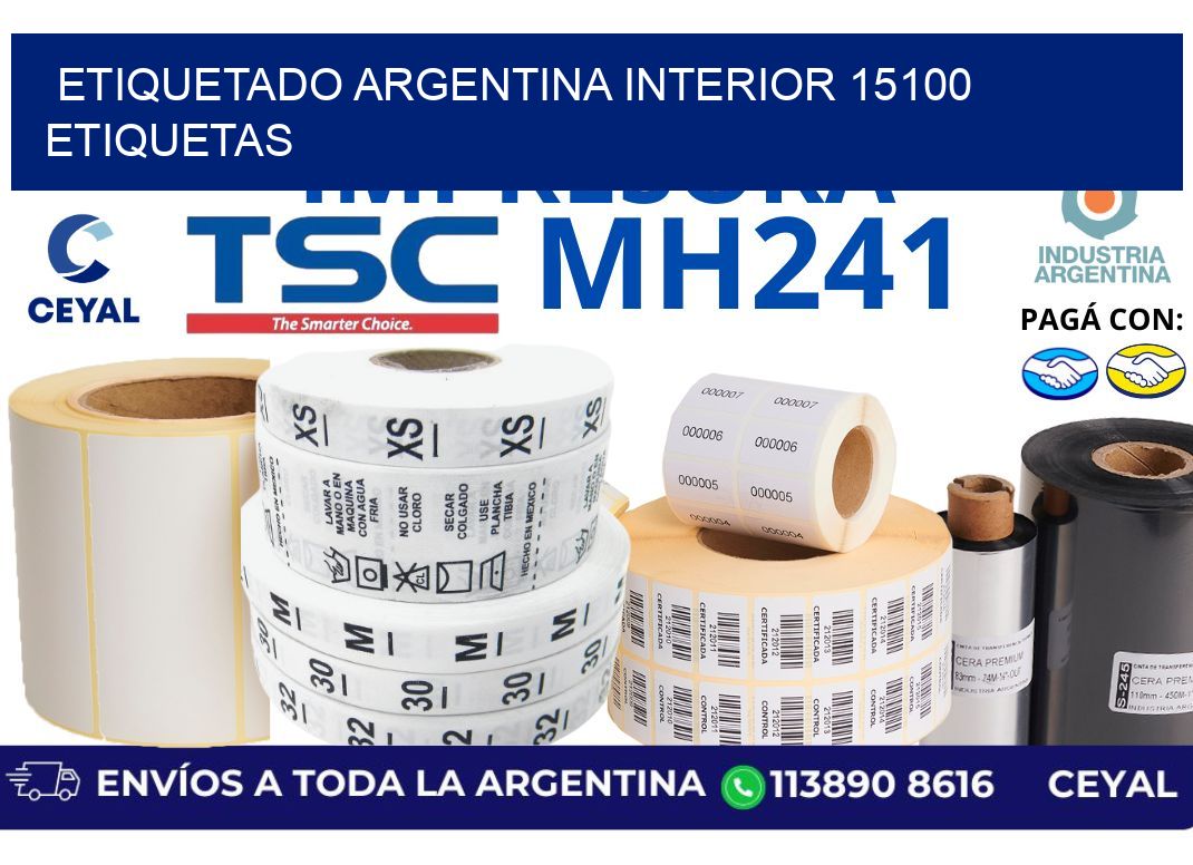 etiquetado argentina interior 15100 etiquetas