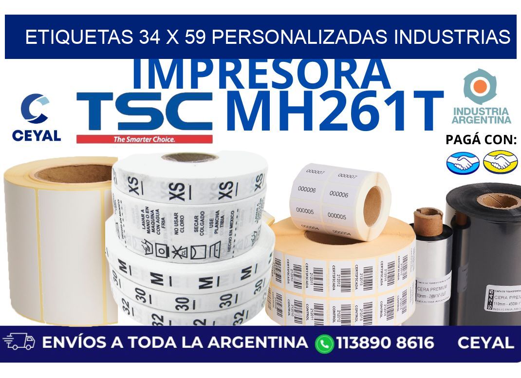 etiquetas 34 x 59 personalizadas industrias