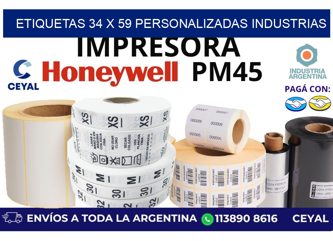 etiquetas 34 x 59 personalizadas industrias