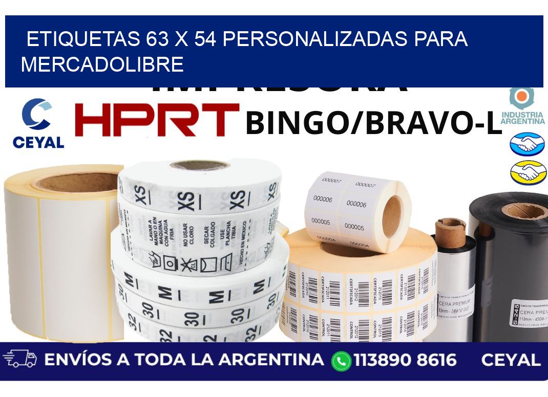 etiquetas 63 x 54 personalizadas para mercadolibre