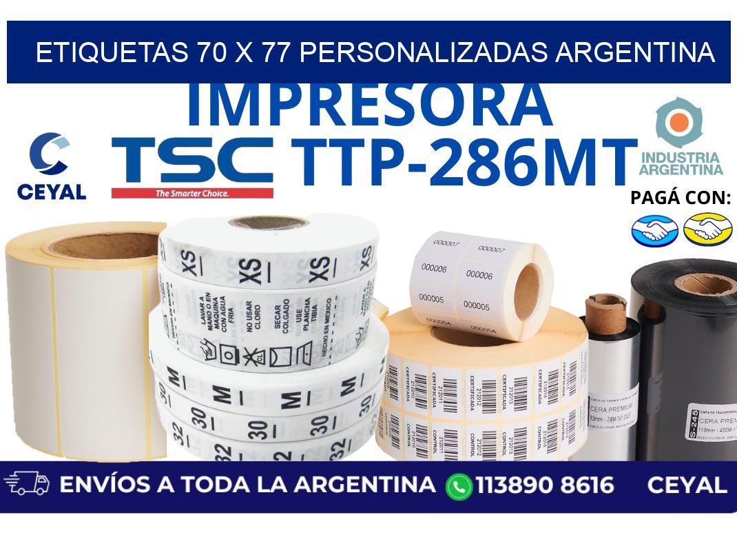 etiquetas 70 x 77 personalizadas argentina