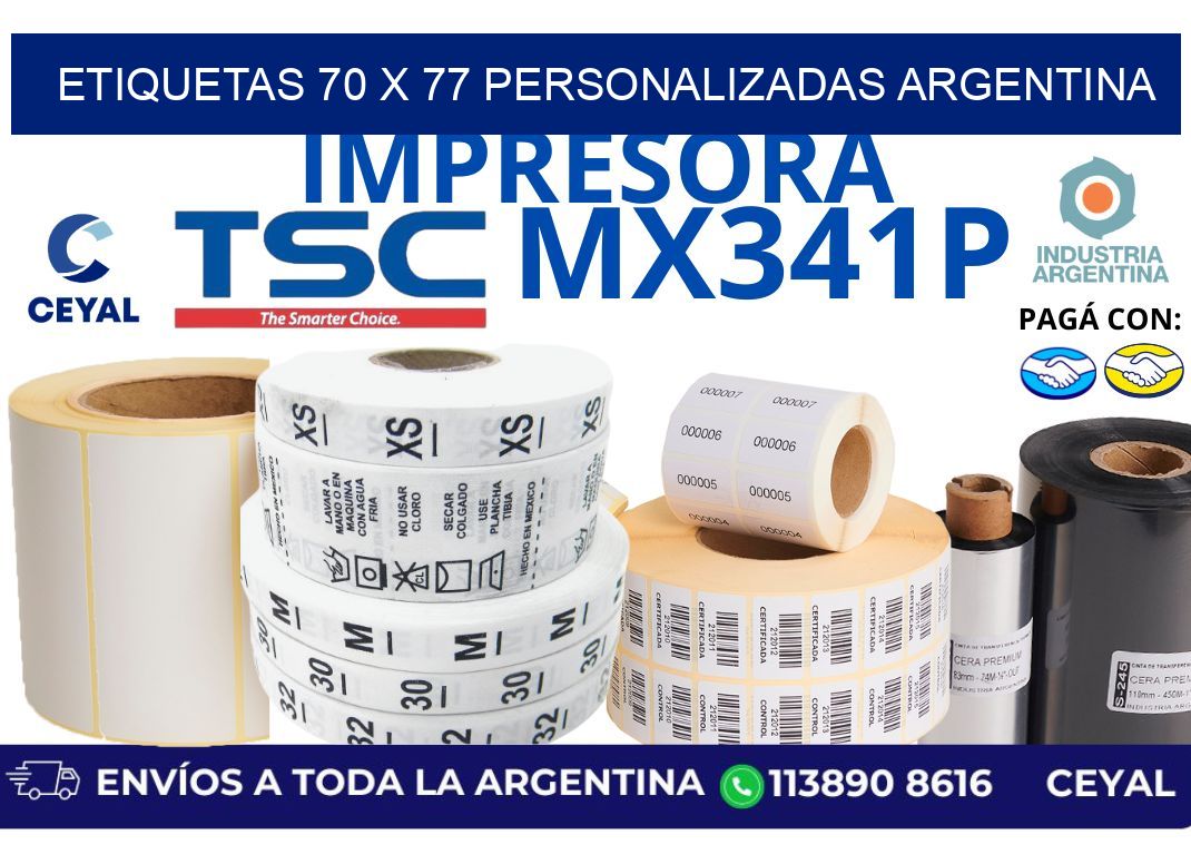 etiquetas 70 x 77 personalizadas argentina