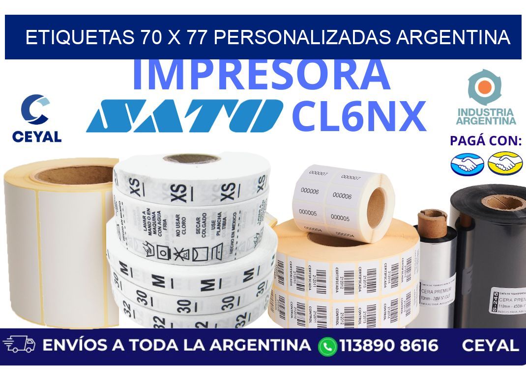 etiquetas 70 x 77 personalizadas argentina
