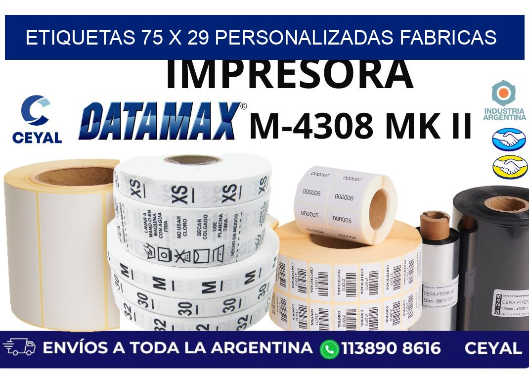 etiquetas 75 x 29 personalizadas fabricas