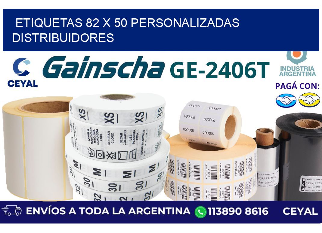 etiquetas 82 x 50 personalizadas distribuidores