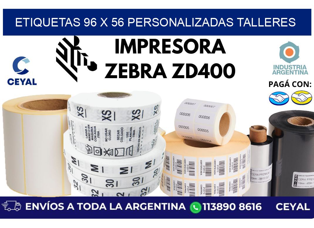 etiquetas 96 x 56 personalizadas talleres