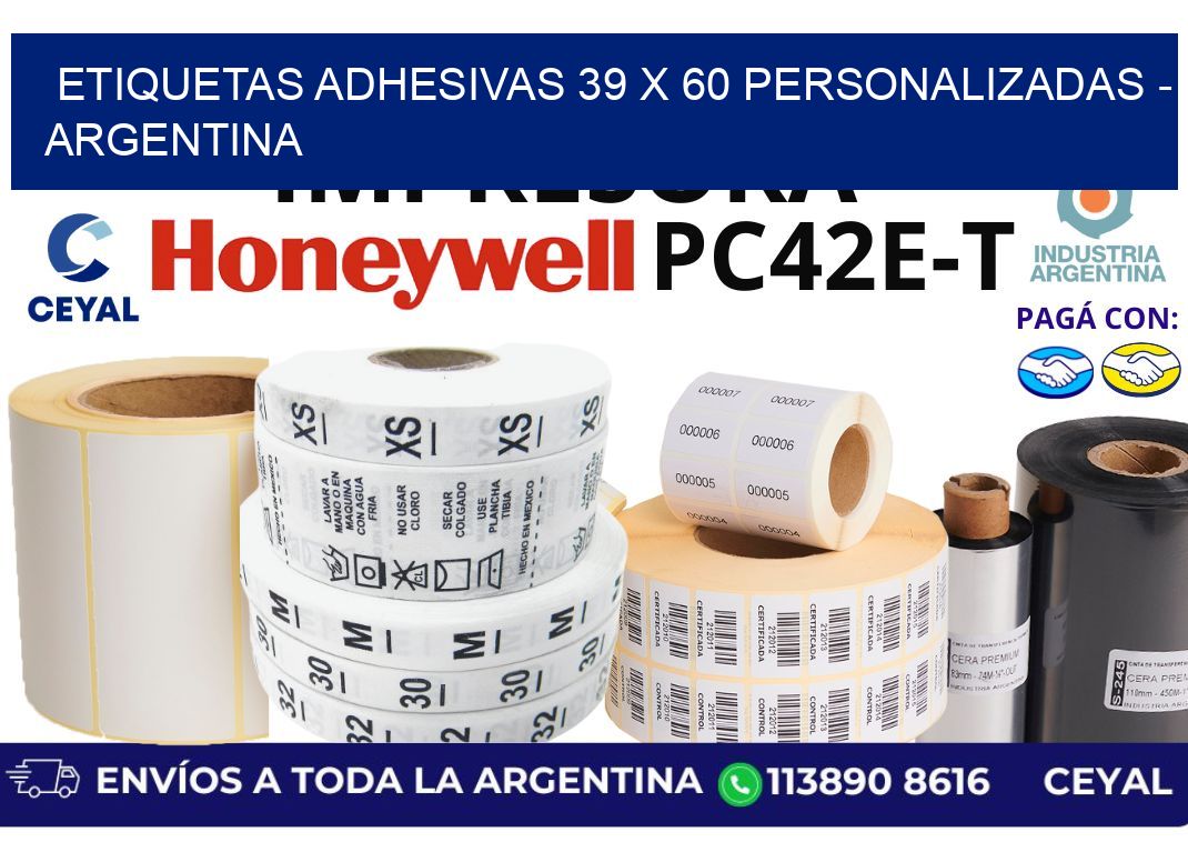 etiquetas adhesivas 39 x 60 personalizadas - Argentina