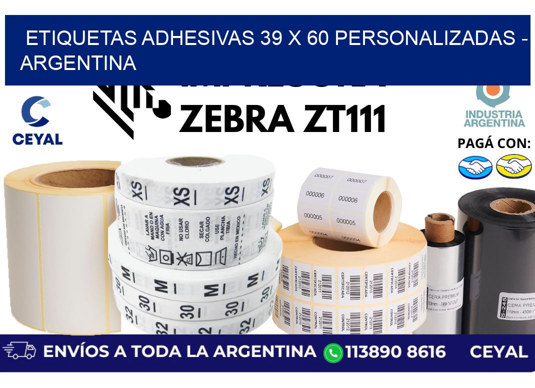 etiquetas adhesivas 39 x 60 personalizadas – Argentina