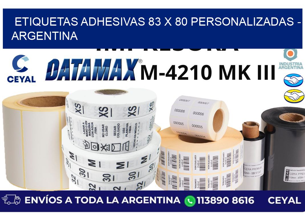 etiquetas adhesivas 83 x 80 personalizadas – Argentina