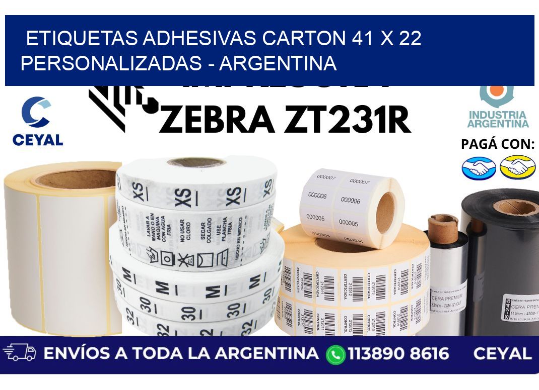 etiquetas adhesivas carton 41 x 22 personalizadas – Argentina
