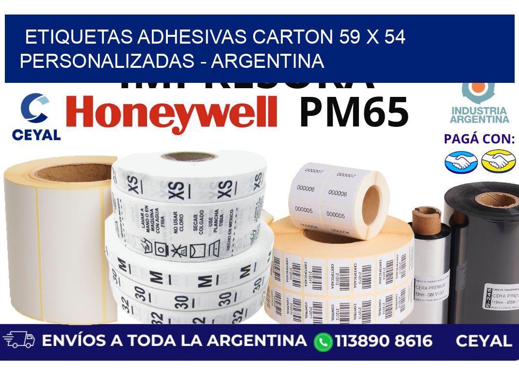 etiquetas adhesivas carton 59 x 54 personalizadas - Argentina