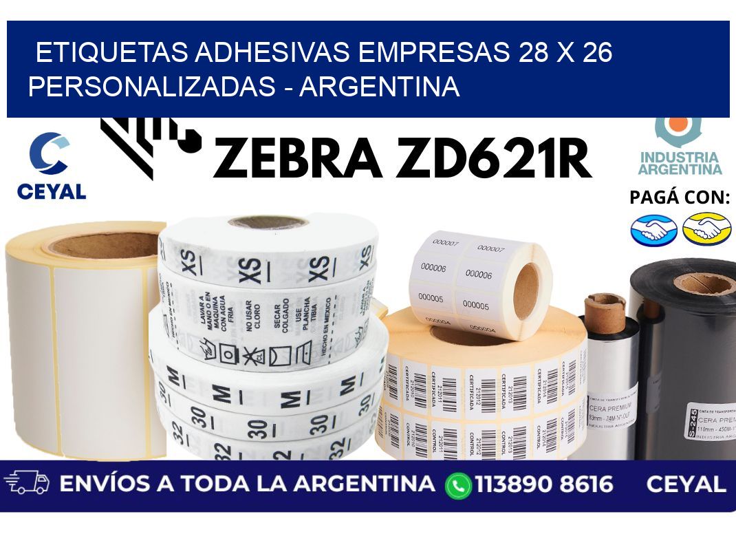 etiquetas adhesivas empresas 28 x 26 personalizadas – Argentina