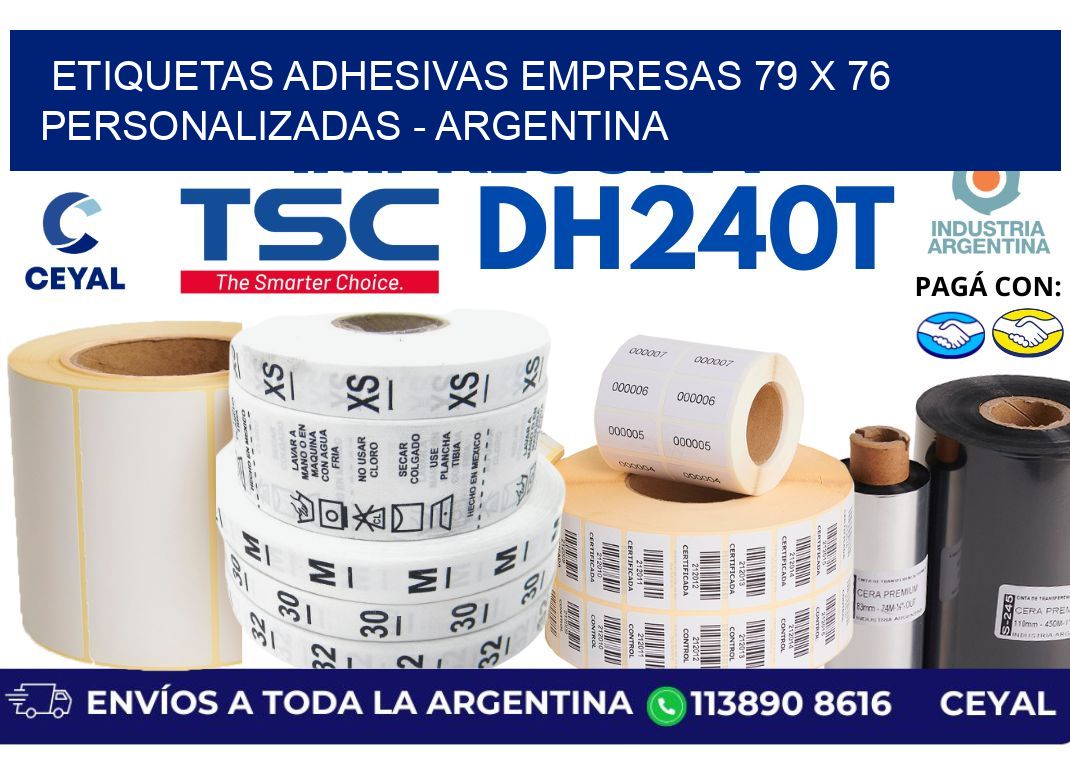 etiquetas adhesivas empresas 79 x 76 personalizadas - Argentina
