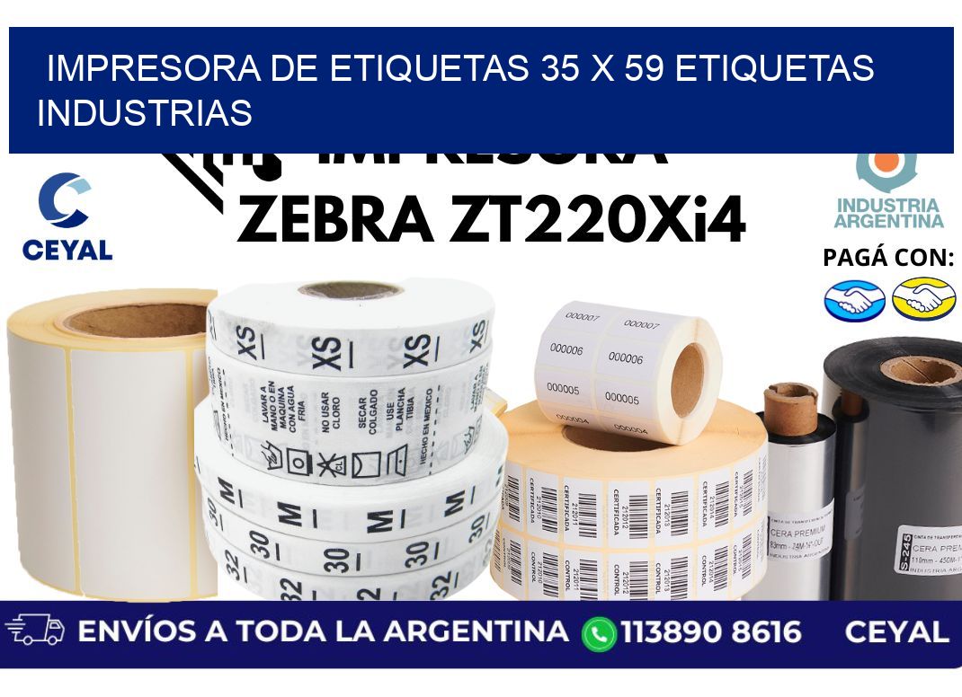 impresora de etiquetas 35 x 59 etiquetas industrias