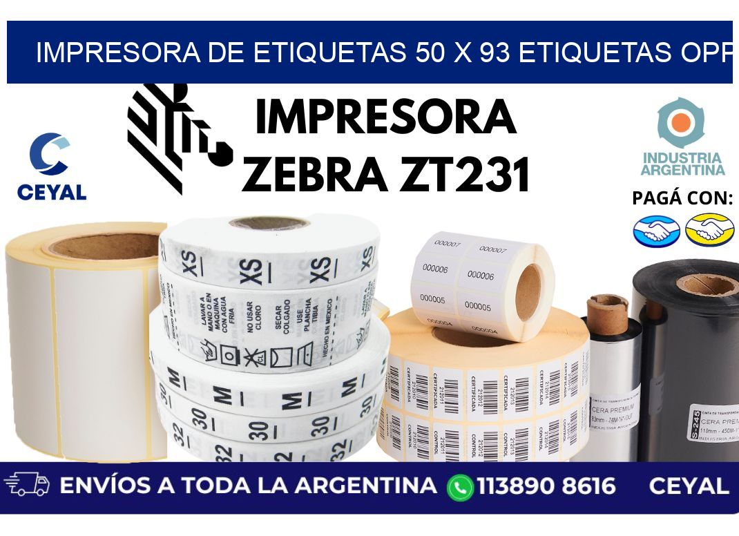 impresora de etiquetas 50 x 93 etiquetas opp