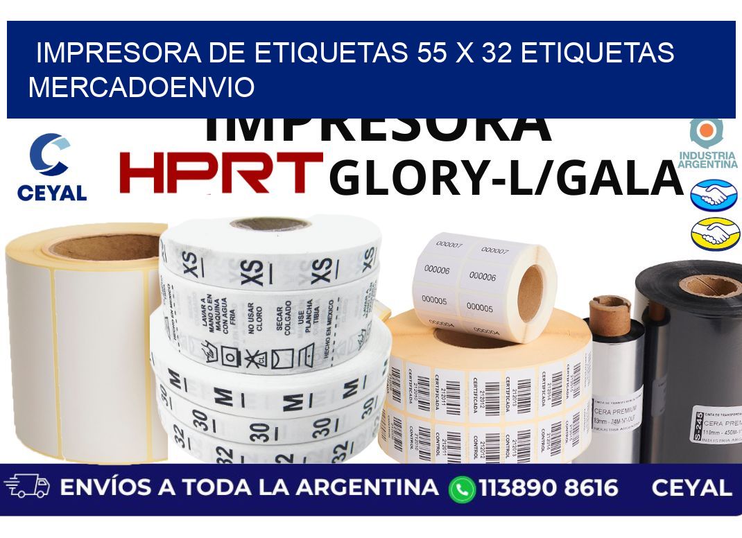 impresora de etiquetas 55 x 32 etiquetas mercadoenvio