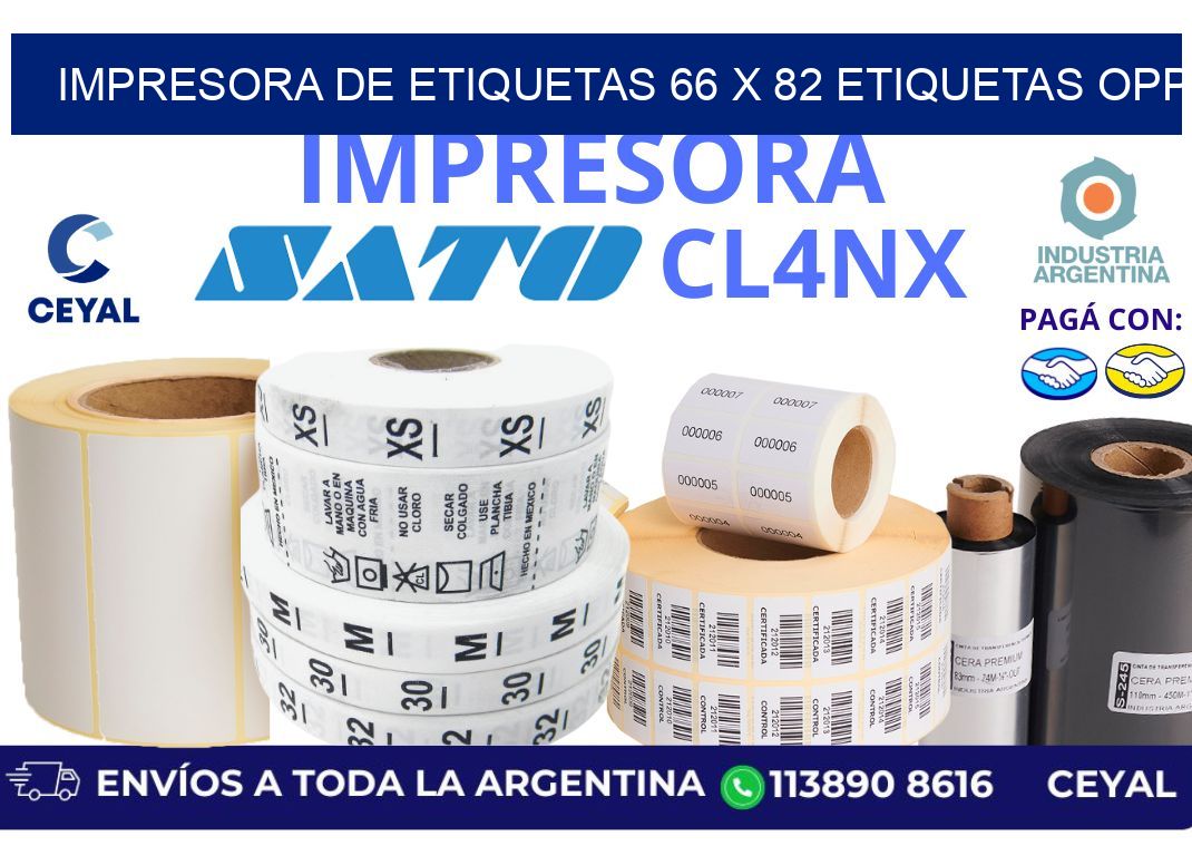 impresora de etiquetas 66 x 82 etiquetas opp