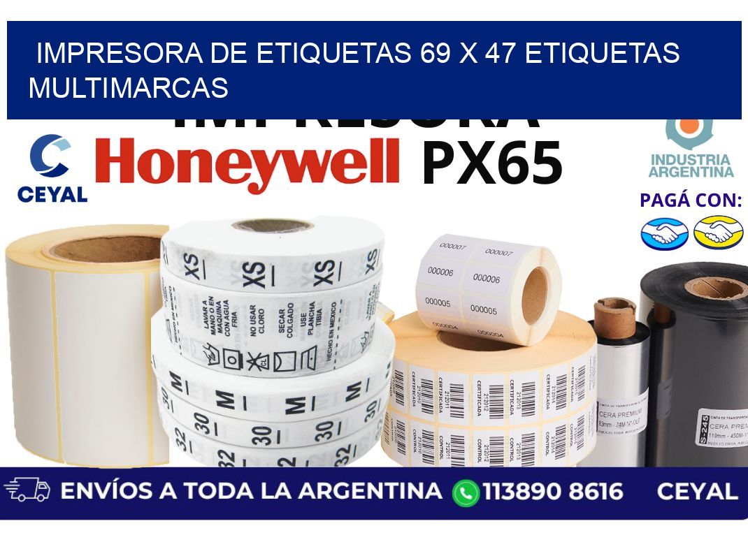 impresora de etiquetas 69 x 47 etiquetas multimarcas