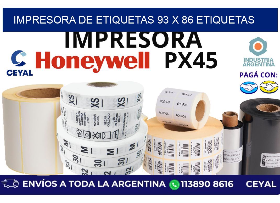 impresora de etiquetas 93 x 86 etiquetas