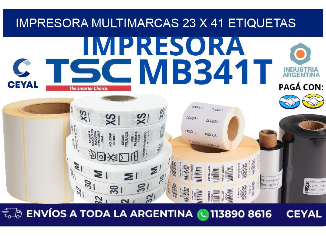 impresora multimarcas 23 x 41 etiquetas