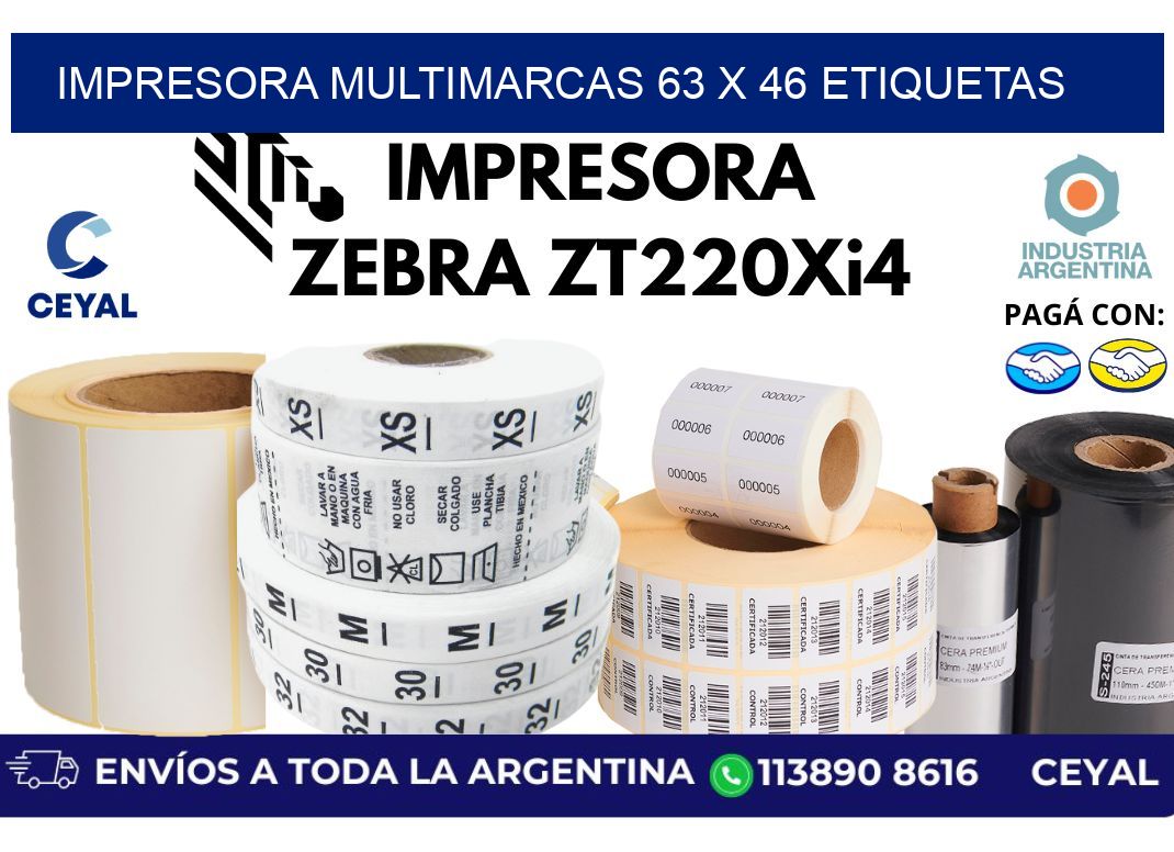 impresora multimarcas 63 x 46 etiquetas