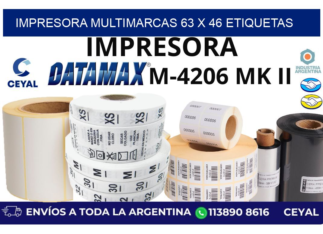 impresora multimarcas 63 x 46 etiquetas