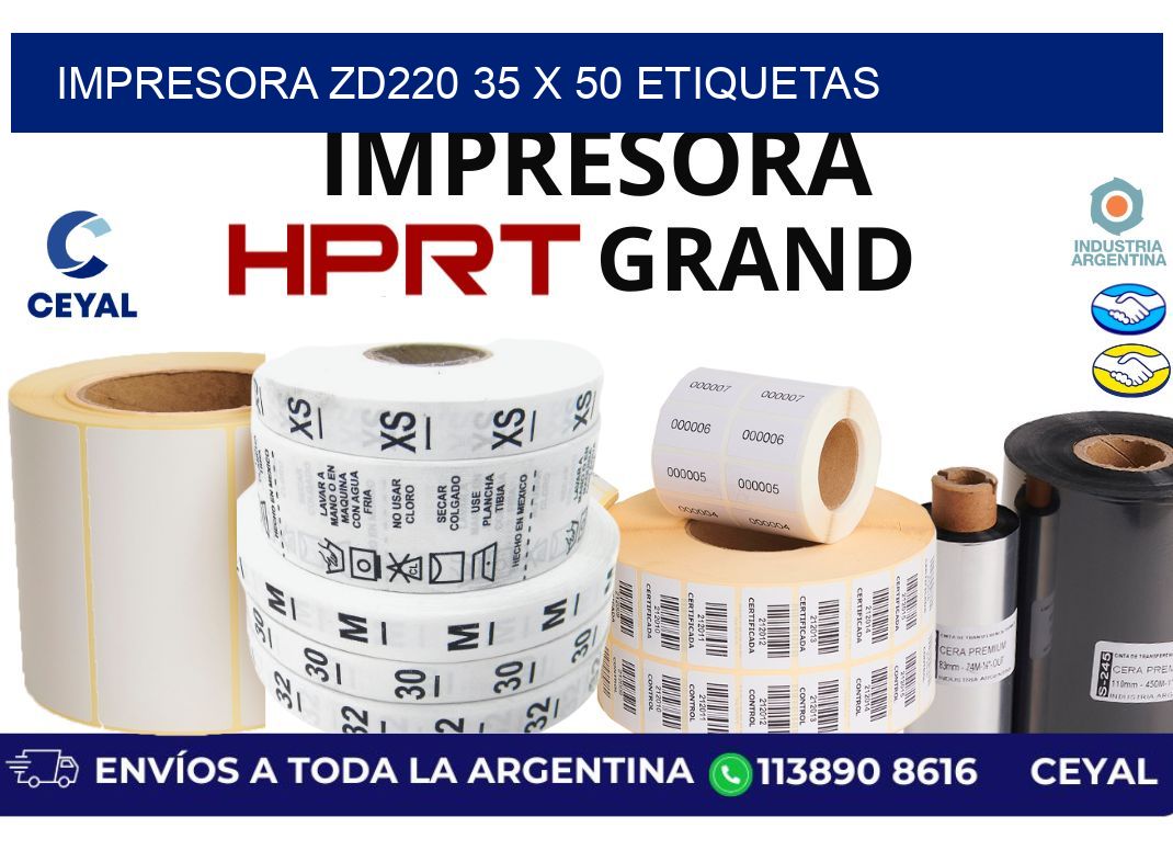 impresora zd220 35 x 50 etiquetas