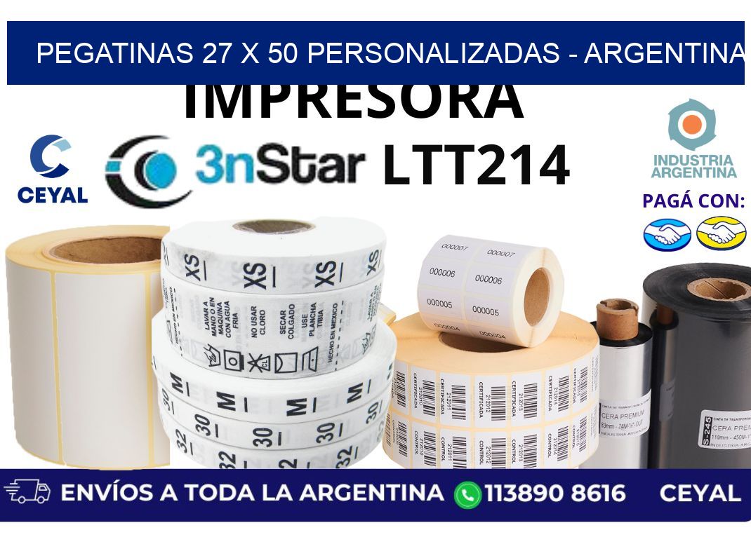 pegatinas 27 x 50 personalizadas - Argentina