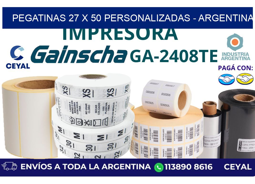 pegatinas 27 x 50 personalizadas – Argentina
