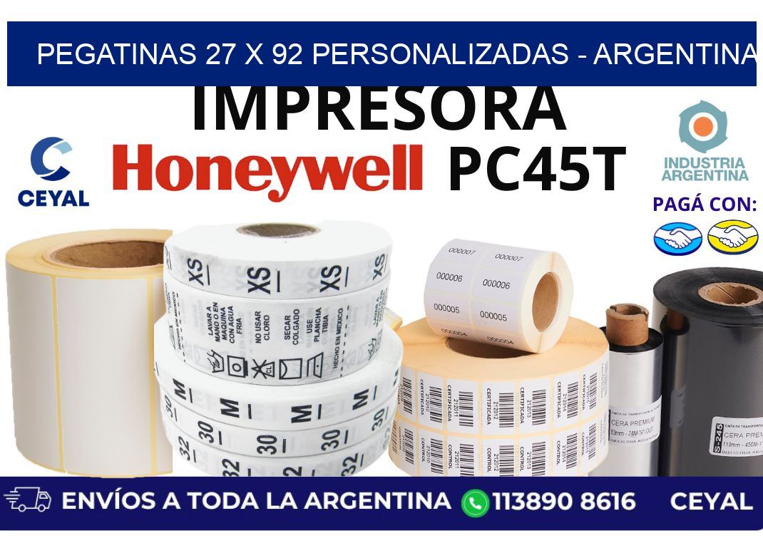pegatinas 27 x 92 personalizadas – Argentina